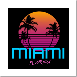 Miami Florida Retro 80's Posters and Art